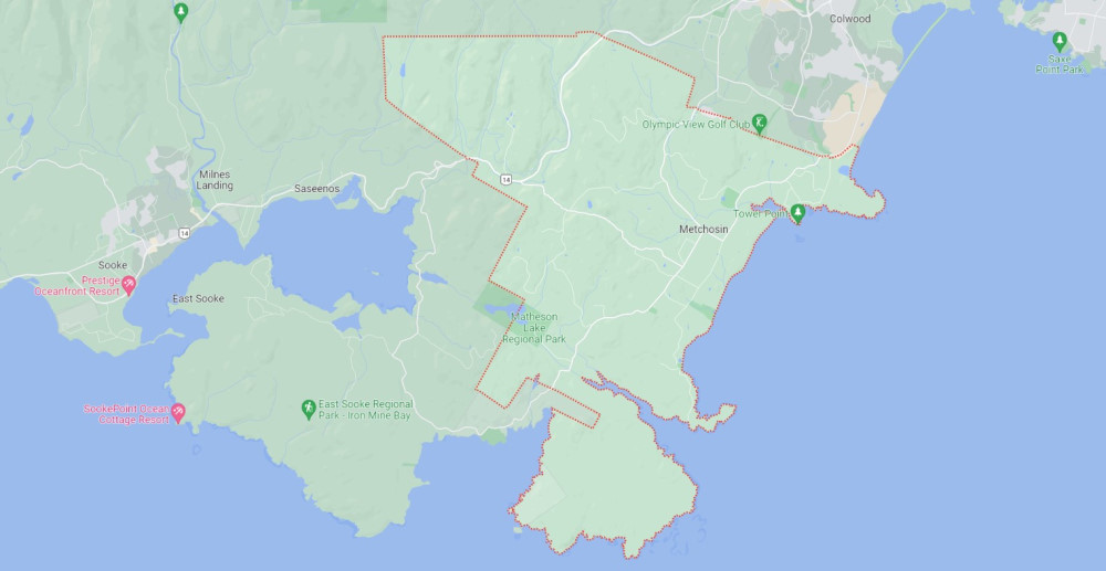 map of Metchosin