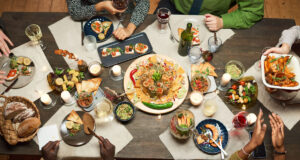 food at a restaurant