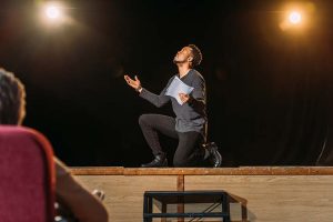 Actor performing