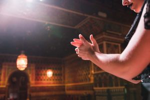 Stage performance hands