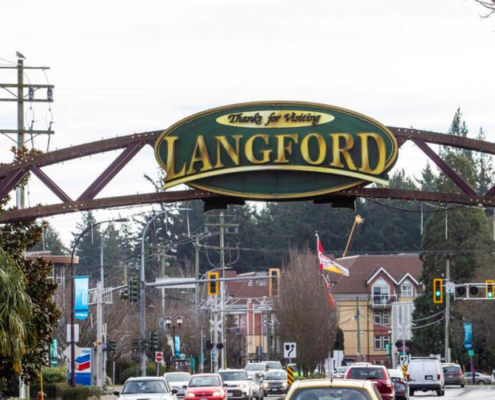 welcome to Langford sign