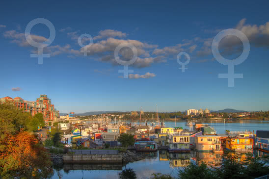 Women love Fisherman's wharf in Victoria BC