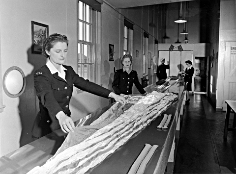 Women Packing Parachutes for WW2