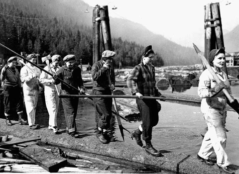 Female Lumberjills from WWII