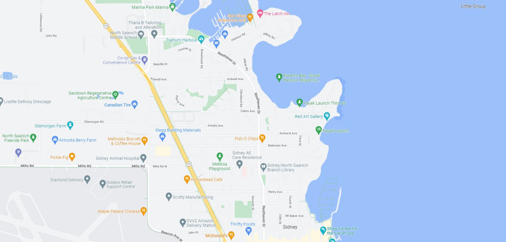 map of Sidney Northeast