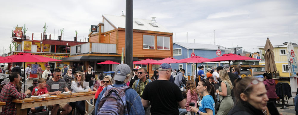 busy Fisherman's Wharf