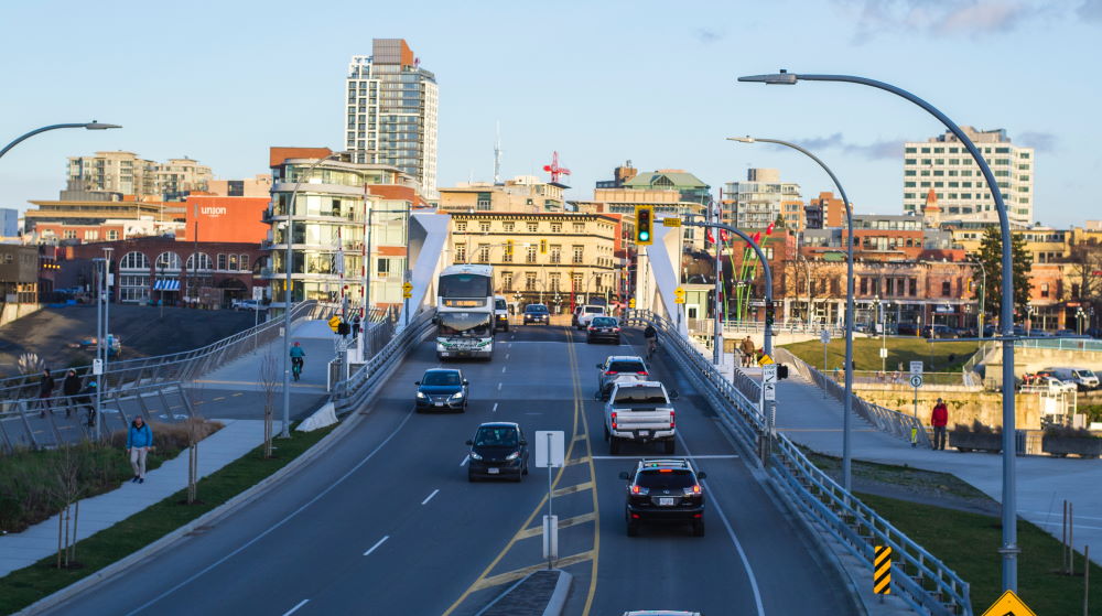 bridge entering downtown Victoria