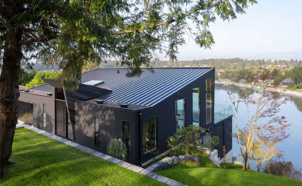 modern waterfront home