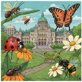 Featured thumbnail illustration for an article about Vancouver Island insects