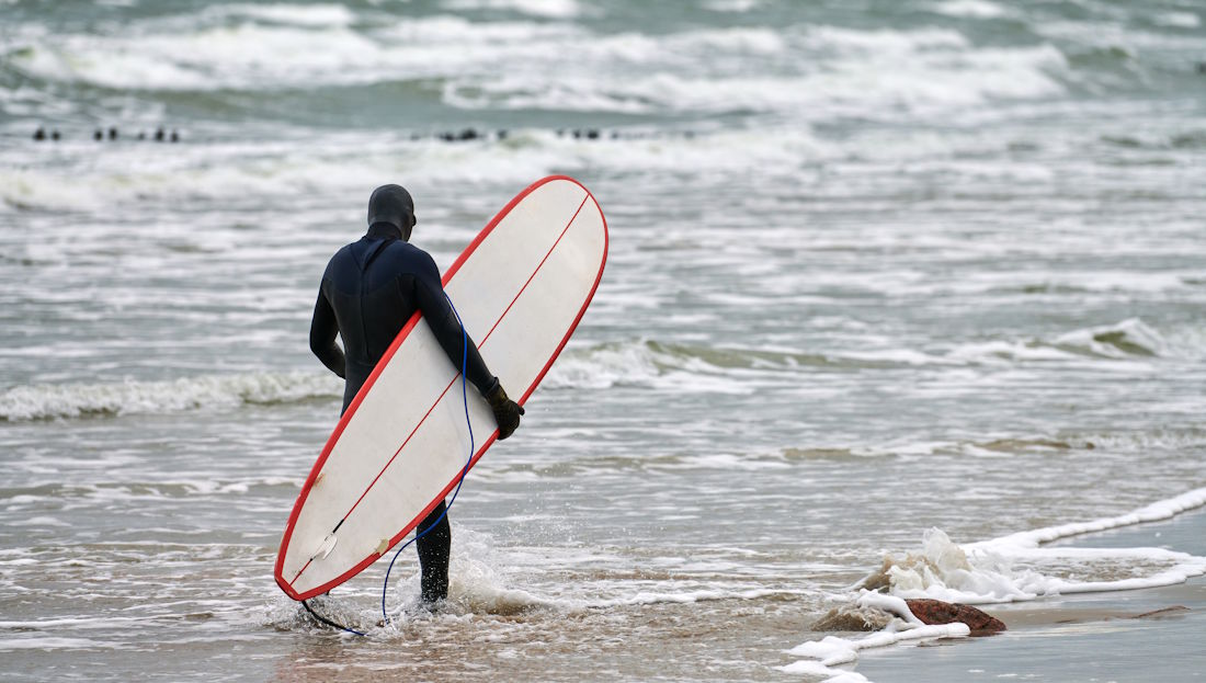 surfer in wetsuit