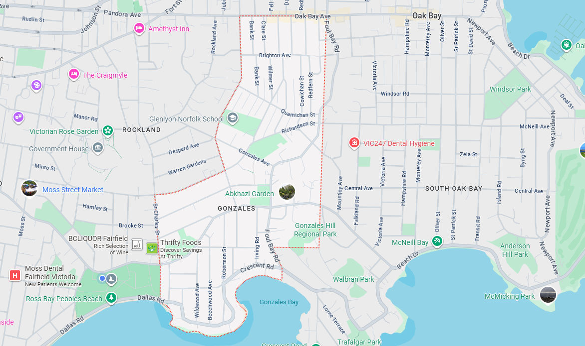 Gonzales neighbourhood Victoria