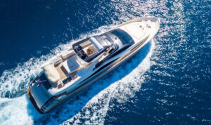 yacht from above