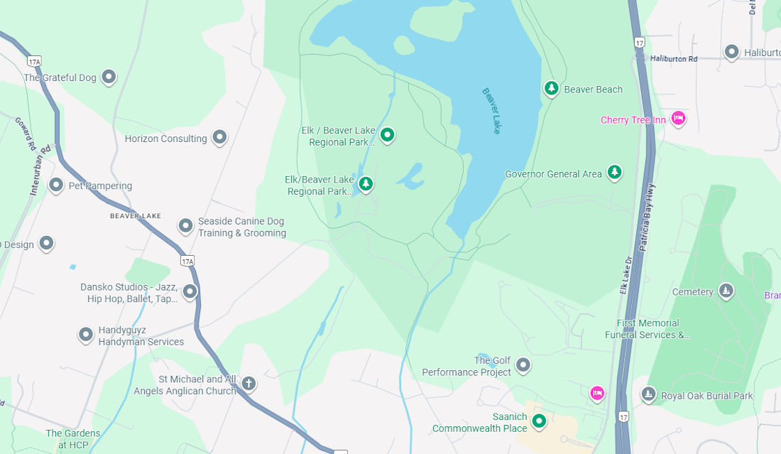 map of South Beaver Lake