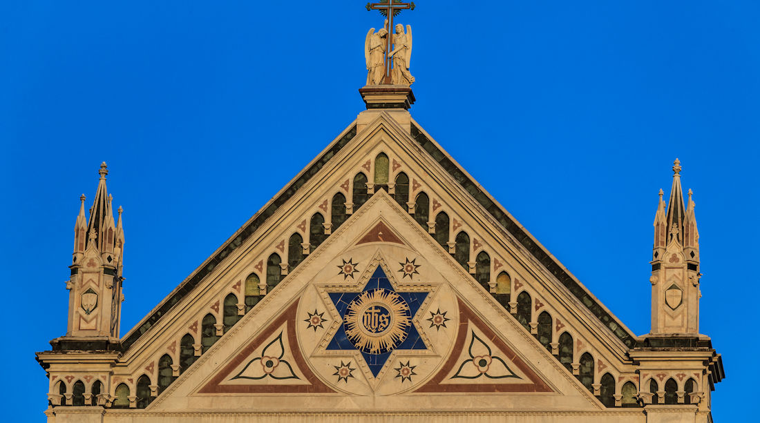 Jewish Star on church in Florence